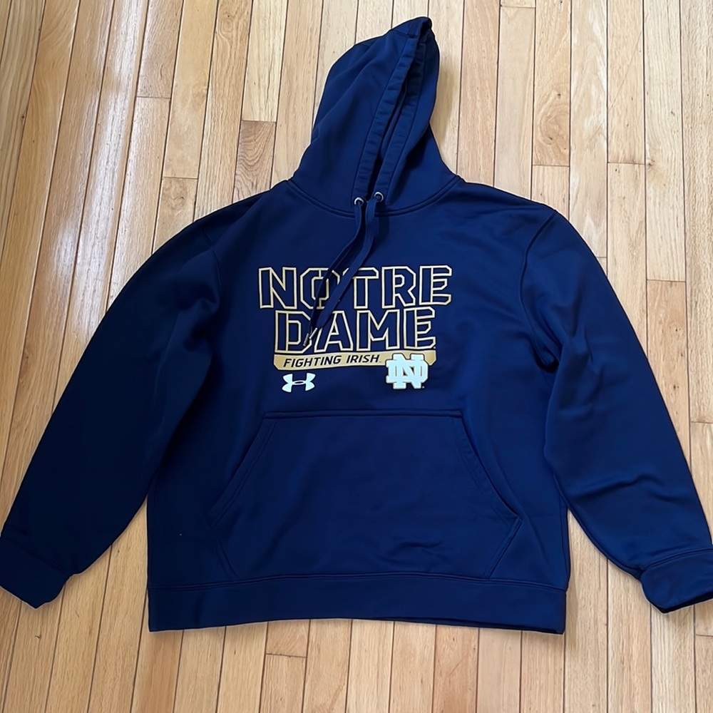 Notre Dame Under Armour Hoodie - Navy Blue